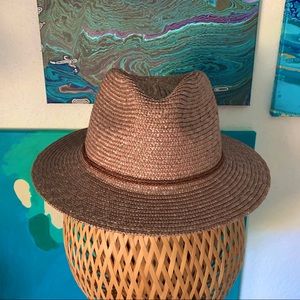 -SOLD-Dusty rose brimmed hat